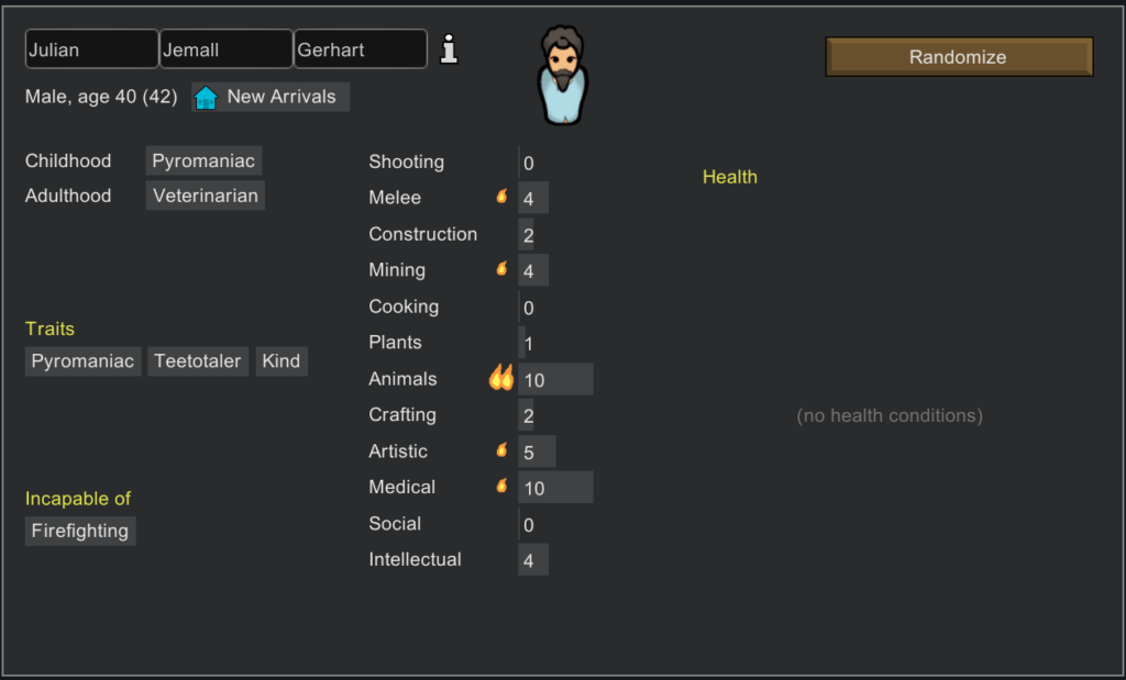 RimWorld Pyromaniac